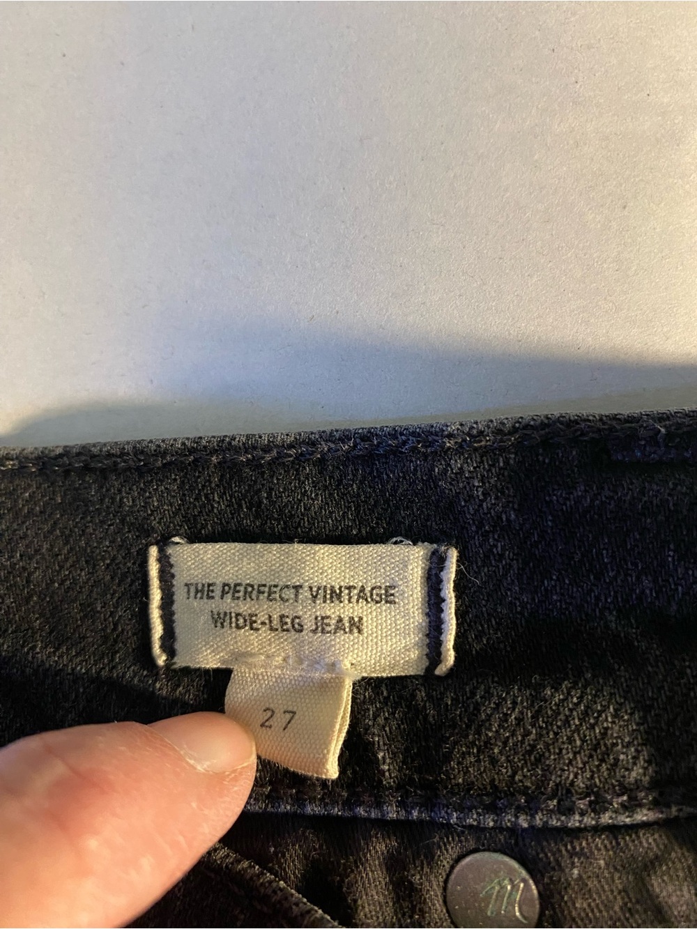 Madewell Black Perfect Vintage Wide Leg Jeans - Picture 5 of 6